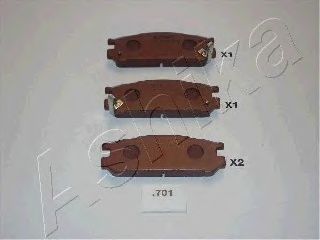 Комплект тормозных колодок, дисковый тормоз 51-07-701