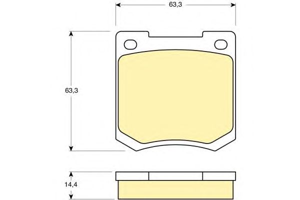 Комплект тормозных колодок, дисковый тормоз 6105351