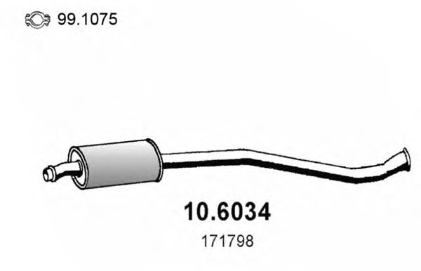 Средний глушитель выхлопных газов 10.6034