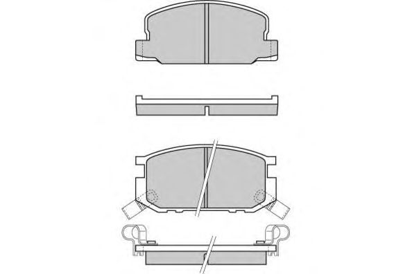 Комплект тормозных колодок, дисковый тормоз 12-0308