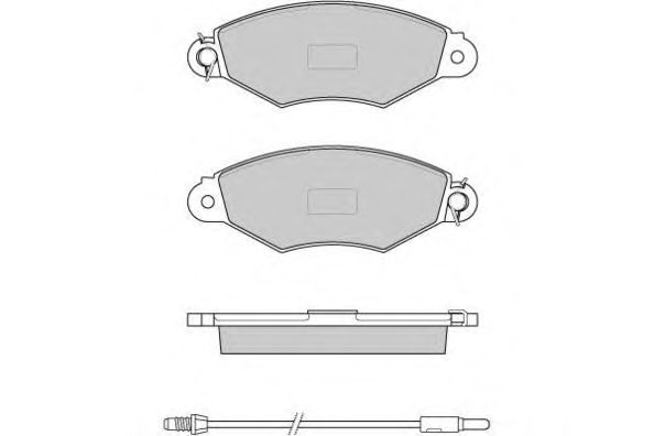 Комплект тормозных колодок, дисковый тормоз 12-1019