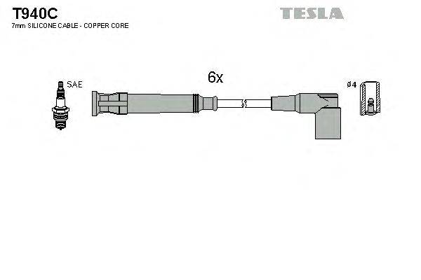 Комплект проводов зажигания T940C