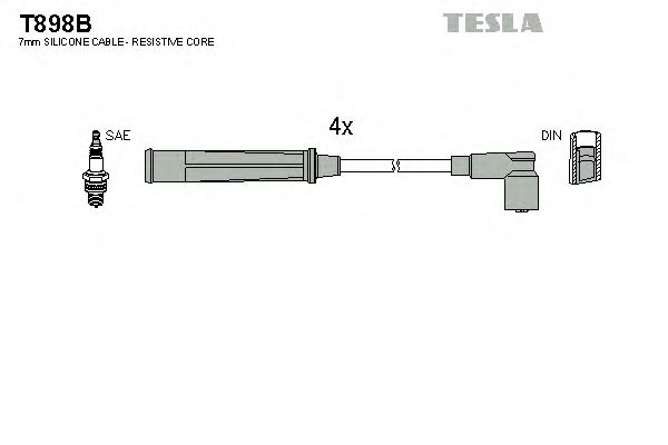 Комплект проводов зажигания T898B
