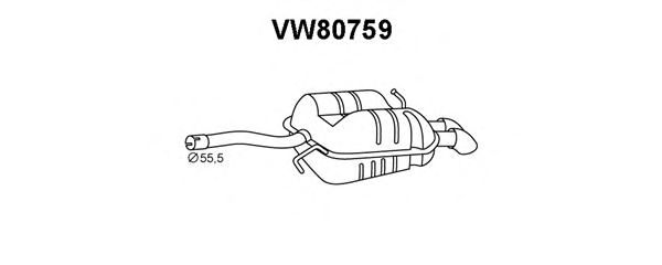 Глушитель выхлопных газов конечный VW80759