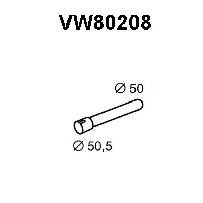 Tubo de escape VW80208