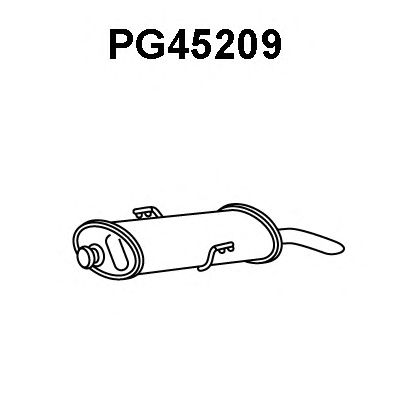 Глушитель выхлопных газов конечный PG45209