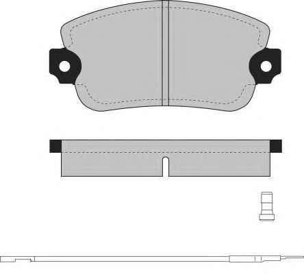 Комплект тормозных колодок, дисковый тормоз PA256