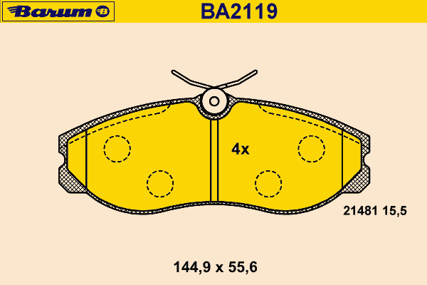 Brake Pad Set, disc brake BA2119