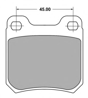 Kit de plaquettes de frein, frein à disque FBP-0718
