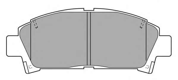 Kit de plaquettes de frein, frein à disque FBP-0950