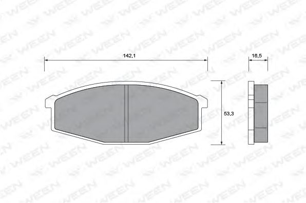 Комплект тормозных колодок, дисковый тормоз 151-1416