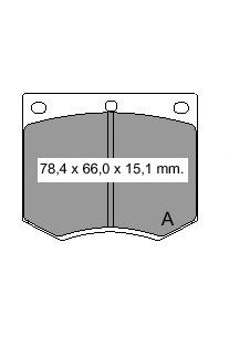 Комплект тормозных колодок, дисковый тормоз 830810