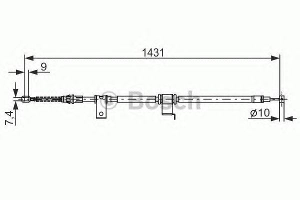 Cable, parking brake 1 987 482 293
