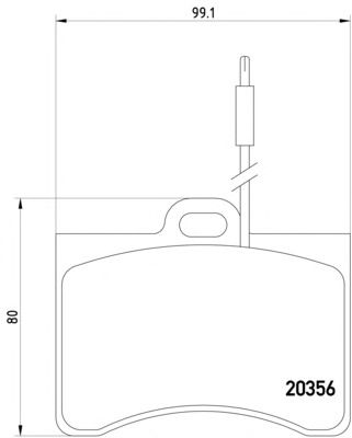 Комплект тормозных колодок, дисковый тормоз 2035604