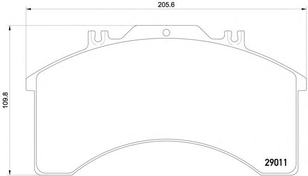 Комплект тормозных колодок, дисковый тормоз 2901105