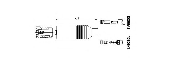 Conector, distribuidor de encendido; Conector, bobina de encendido 10205/1