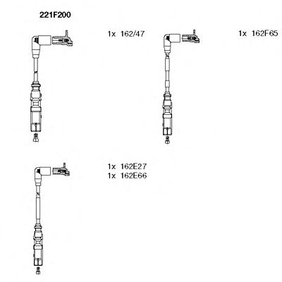 Комплект проводов зажигания 221F200