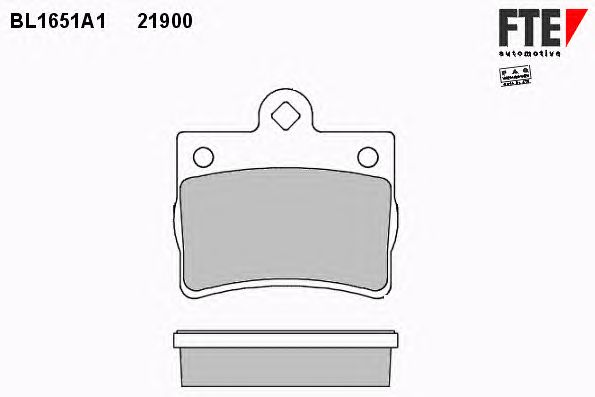 Комплект тормозных колодок, дисковый тормоз BL1651A1
