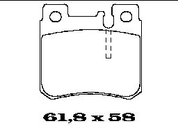 Kit de plaquettes de frein, frein à disque BL1263A2