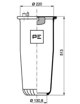 Boot, air suspension 084.249-70A