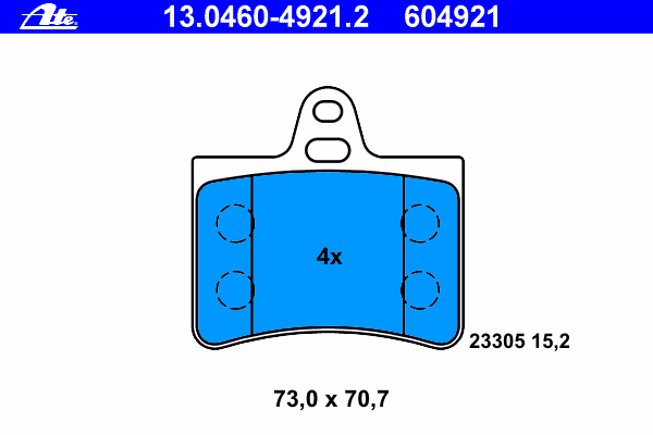 Brake Pad Set, disc brake 13.0460-4921.2
