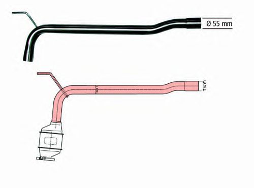 Repair Pipe, catalytic converter 91 11 1504