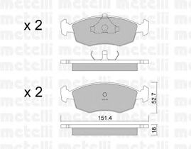 Комплект тормозных колодок, дисковый тормоз 22-0094-2