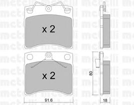 Комплект тормозных колодок, дисковый тормоз 22-0163-1