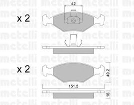 Комплект тормозных колодок, дисковый тормоз 22-0273-2