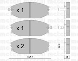 Комплект тормозных колодок, дисковый тормоз 22-0363-0