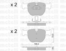 Комплект тормозных колодок, дисковый тормоз 22-0598-0