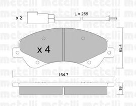 Комплект тормозных колодок, дисковый тормоз 22-0679-0