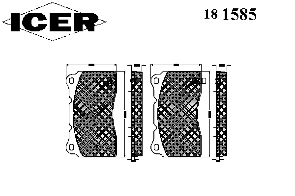 Kit de plaquettes de frein, frein à disque 181585