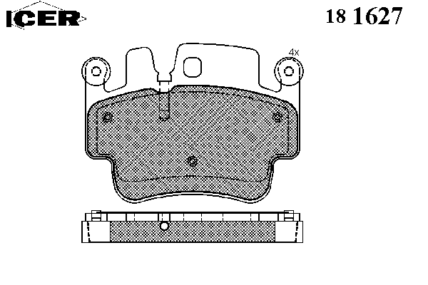 Комплект тормозных колодок, дисковый тормоз 181627