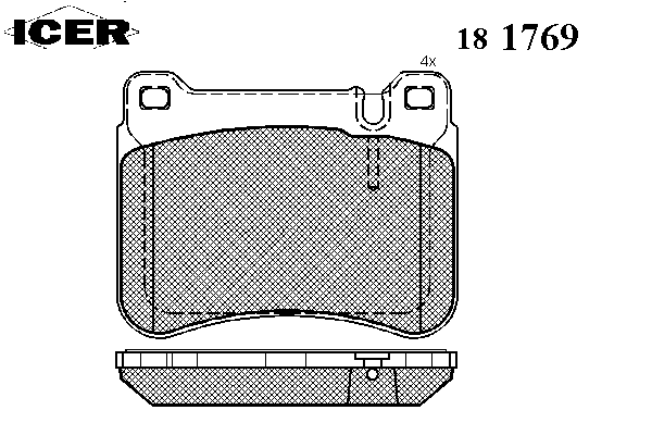 Комплект тормозных колодок, дисковый тормоз 181769