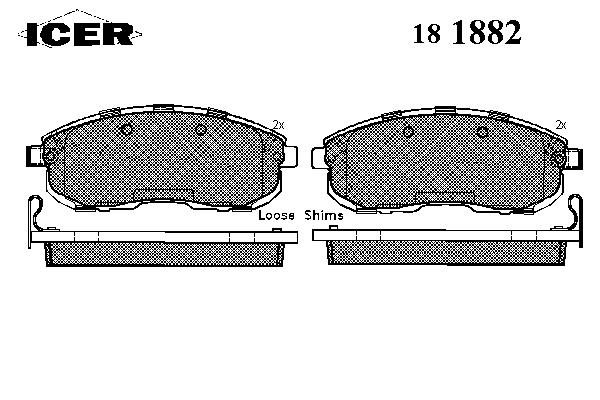 Комплект тормозных колодок, дисковый тормоз 181882