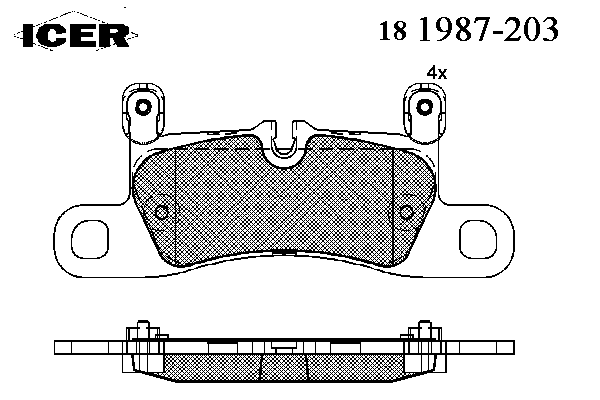 Kit de plaquettes de frein, frein à disque 181987-203