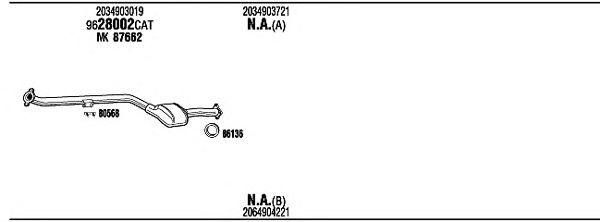 Sistema de gases de escape MBH15263