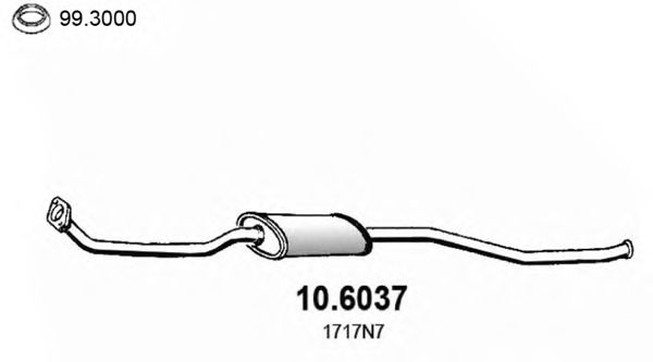 Средний глушитель выхлопных газов 10.6037