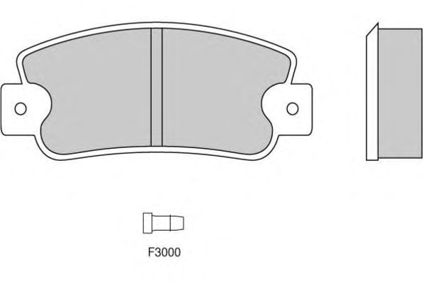 Комплект тормозных колодок, дисковый тормоз 12-0203