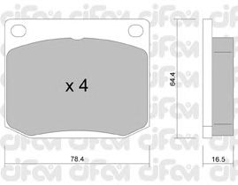 Комплект тормозных колодок, дисковый тормоз 822-018-0