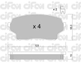 Комплект тормозных колодок, дисковый тормоз 822-765-0