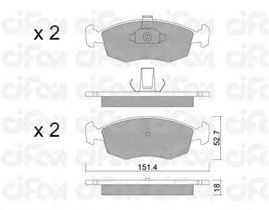 Комплект тормозных колодок, дисковый тормоз 822-274-3