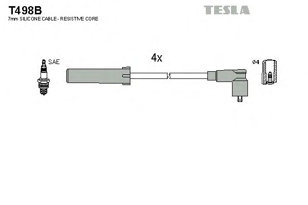 Комплект проводов зажигания T498B