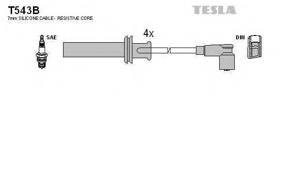 Комплект проводов зажигания T543B