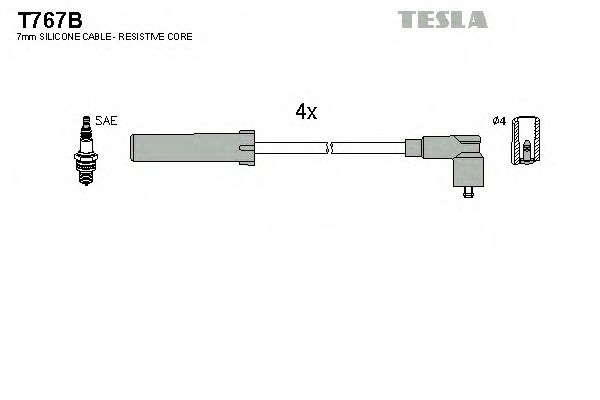 Комплект проводов зажигания T767B