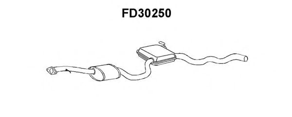 Предглушитель выхлопных газов FD30250