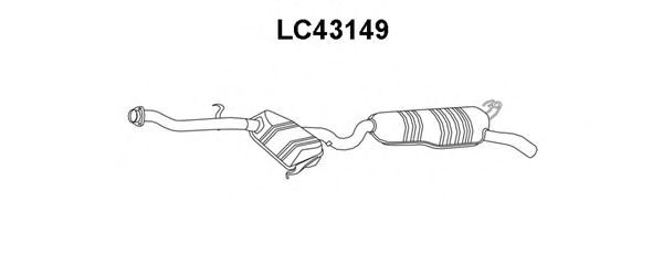 Глушитель выхлопных газов конечный LC43149