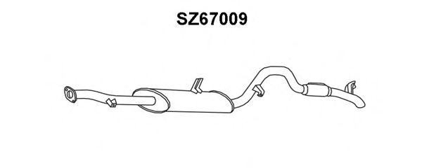 Глушитель выхлопных газов конечный SZ67009