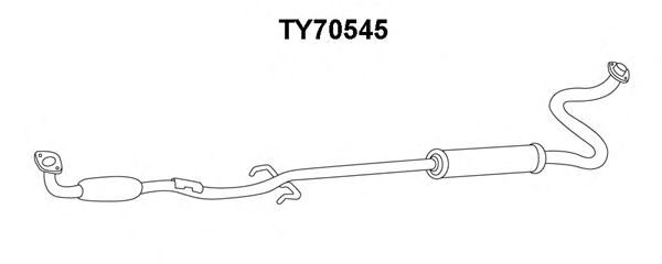 Silenciador posterior TY70545